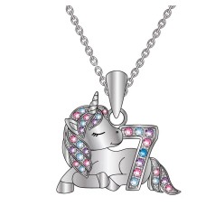 UNGENT THEM Happy 7th Birthday Gifts for Girls Unicorn Necklace for Little Girls Unicorn Jewelry Gifts for Girls Daughter Sister Granddaughter Niece Birthday Party