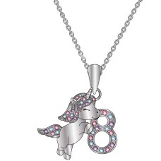 UNGENT THEM Happy 8th Birthday Gifts for Girls Unicorn Necklace for Little Girls Unicorn Jewelry Gifts for Girls Daughter Sister Granddaughter Niece Birthday Party