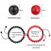 UNGENT THEM Best Friend Bracelets Couples Magnetic Bracelets Matching Relationship Friendship Distance Red Black Beaded Bracelet Couple Jewelry Gifts for Men Women Boyfriend Girlfriend Him Boy Girl（red&black）