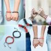 UNGENT THEM Best Friend Bracelets Couples Magnetic Bracelets Matching Relationship Friendship Distance Red Black Beaded Bracelet Couple Jewelry Gifts for Men Women Boyfriend Girlfriend Him Boy Girl（red&black）