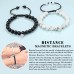 UNGENT THEM Matching Couples Magnetic Bracelets His Hers Relationship Distance Friendship Bracelet Couples Jewelry Gifts for Women Men Him Boyfriend Girlfriend Bf Gf Friends Lover（white & black）