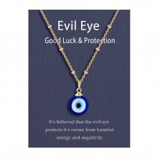 UNGENT THEM Gold Evil Eye Necklace for Women Blue Third Eye Nazar Amulet Mal De Ojo Turco Kabbalah Protection Necklaces Lucky Jewelry for Women Girls…