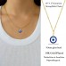 UNGENT THEM Gold Evil Eye Necklace for Women Blue Third Eye Nazar Amulet Mal De Ojo Turco Kabbalah Protection Necklaces Lucky Jewelry for Women Girls…