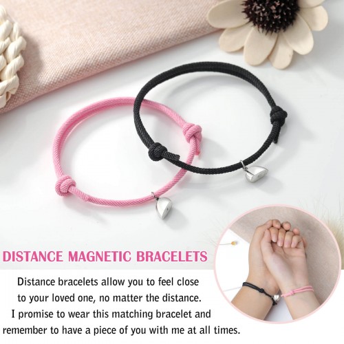 Magnetic Bracelet Heart Magnet Love Boyfriend Girlfriend Friends
