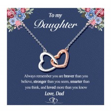 UNGENT THEM Daughter Necklace from Dad, Daughter Jewelry Gifts from Dad, Father Daughter Necklace Gifts, Birthday Graduation Necklace for Daughter Gift…