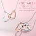 UNGENT THEM Best Friend Necklaces, Gifts for Best Friend, Interlocking Heart Necklace, Best Friend Jewelry, Graduation Birthday Gifts for Best Friends Women Girls Sister…