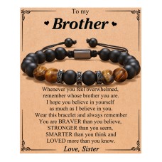 UNGENT THEM Brother Gifts from Sister, Christmas Birthday Presents Gifts for Brother Adult Older Brother, Big Brother Gift, Little Brother Gifts, Brother Bracelet Graduation Gift Ideas…