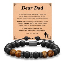 UNGENT THEM Gifts for Dad, Valentines' Day Birthday Christmas Gifts Presents for Dad Daddy from Daughter, Dad Bracelet for Men, Fathers' Day Gifts for Dad