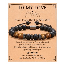 UNGENT THEM Valentines Day Christmas Gifts for Him Husband Anniversary Birthday Gift for Boyfriend Him Soulmate, Birthday Gifts for Men Who Has Everything, To My Love Bracelet…