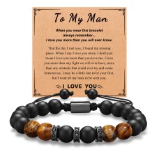 UNGENT THEM Mens Valentine Day Gifts, Mens Bracelet Anniversary Birthday Gifts for Men Husband Him Fiance Boyfriend Christmas Gifts for Men Who Have Everything…