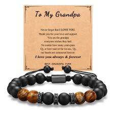 UNGENT THEM Grandpa Gifts, Unique Gifts for Grandpa from Grandchildren, Best Grandpa Gifts Birthday Father's Day Gifts for Grandfather Grandpa Papa Pawpaw Gift, Grandpa Bracelet for Men…