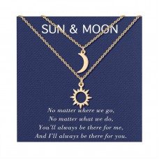 UNGENT THEM Sun and Moon Necklace Matching Best Friend Friendship BFF Sister Necklaces for 2 Best Friend Friendship Jewelry Gifts for 2 Teen Girls Women Sisters Birthday…